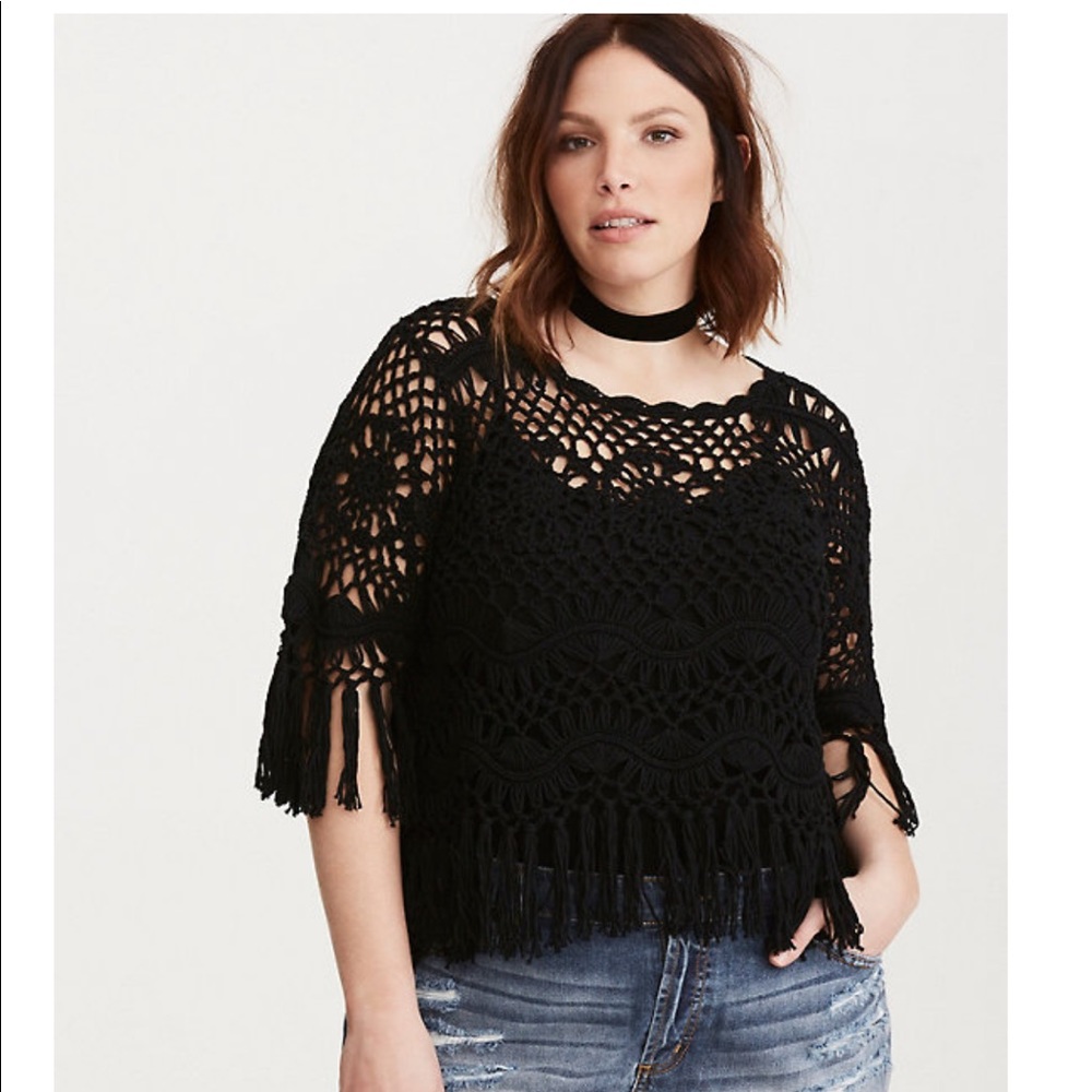 nwt!! torrid crochet pullover! insider collection!